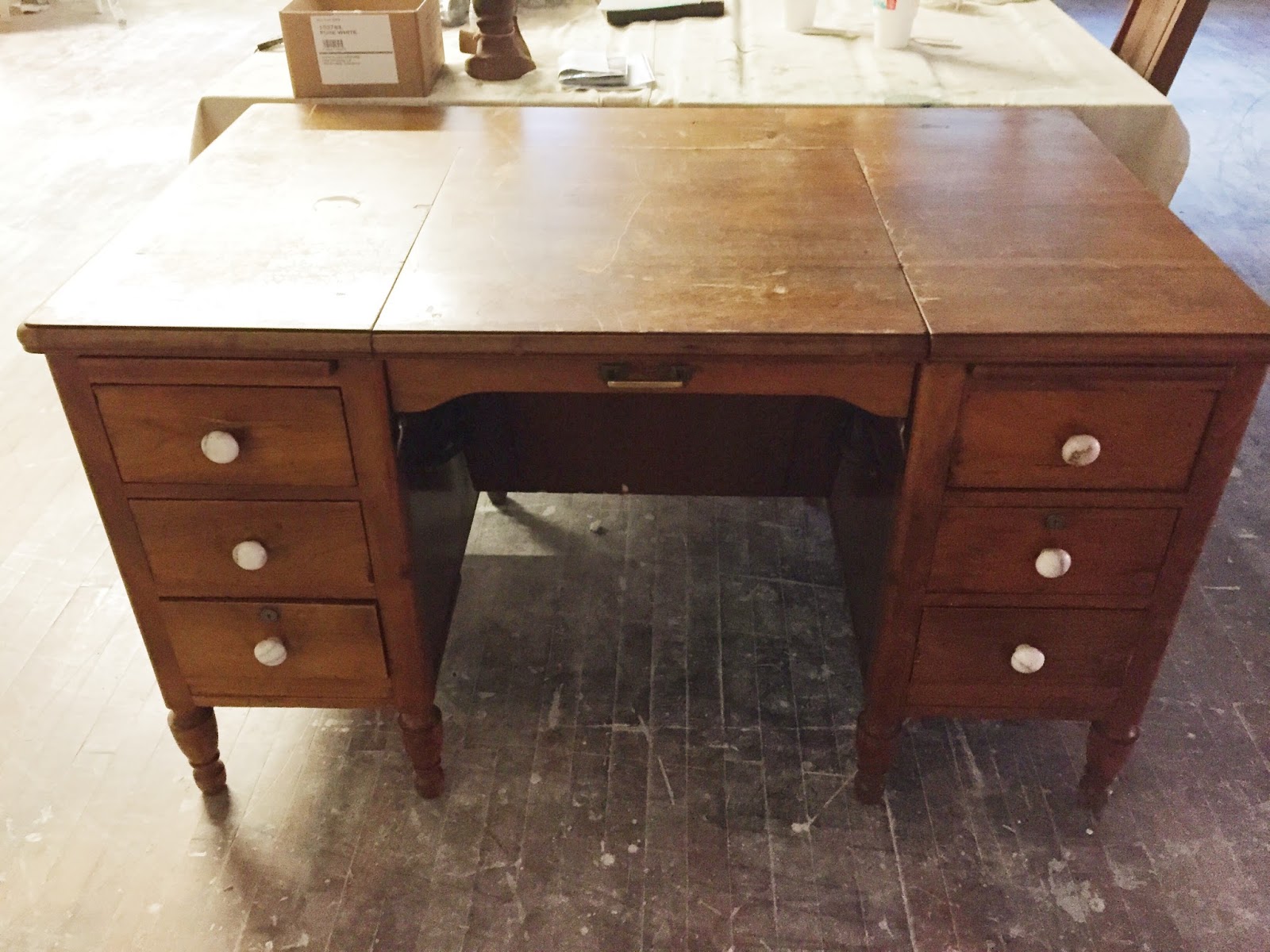 Warm Industrial Inspired Vintage Desk