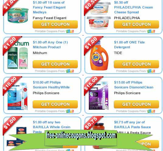 Internet grocery coupons