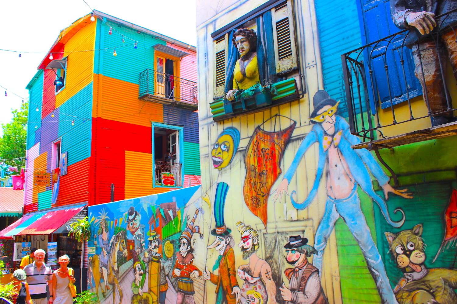 buenos aires caminito colourful wall