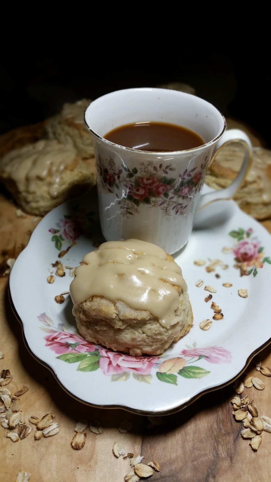 Thibeault's Table Oatmeal Scones with Maple Syrup Glaze
