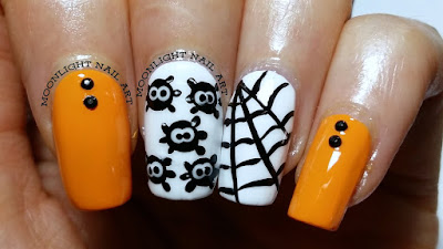 Halloween nail art: easy spider and spider web nails