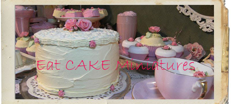 Eat Cake Miniatures .. Miniature baking and Dollhouse collectibles