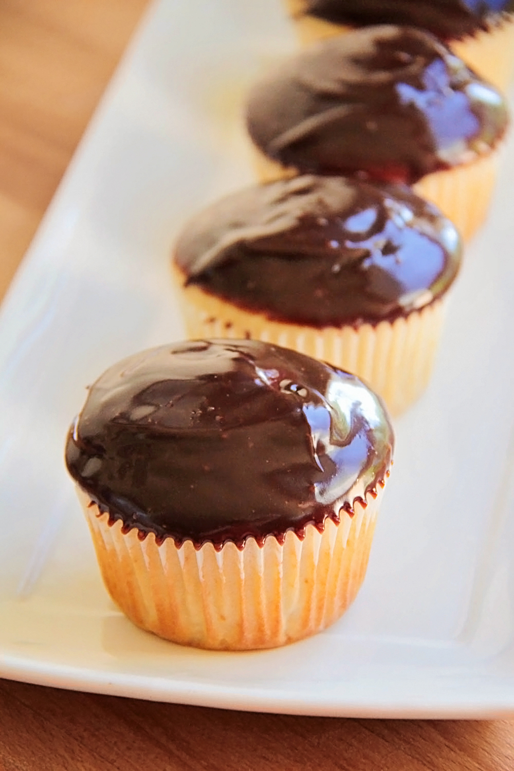 These luscious and delicious Boston cream pie cupcakes are so fun to make, and gorgeous too!