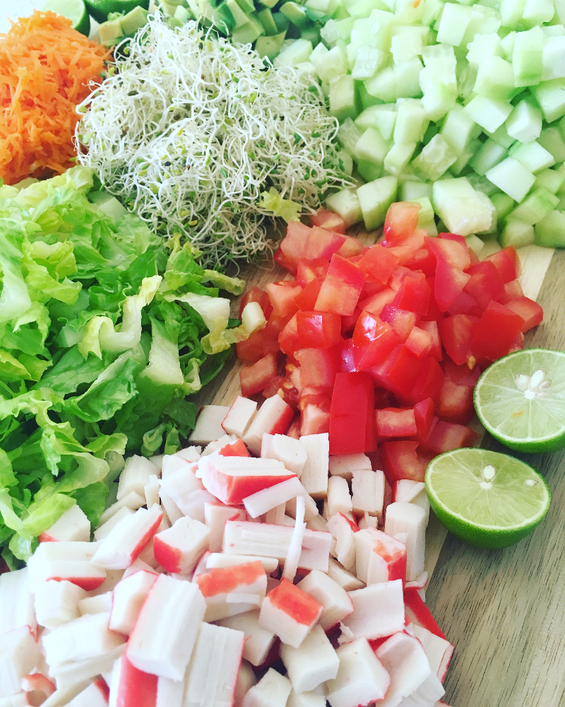 Ensalada de surimi Delirios de Cocina