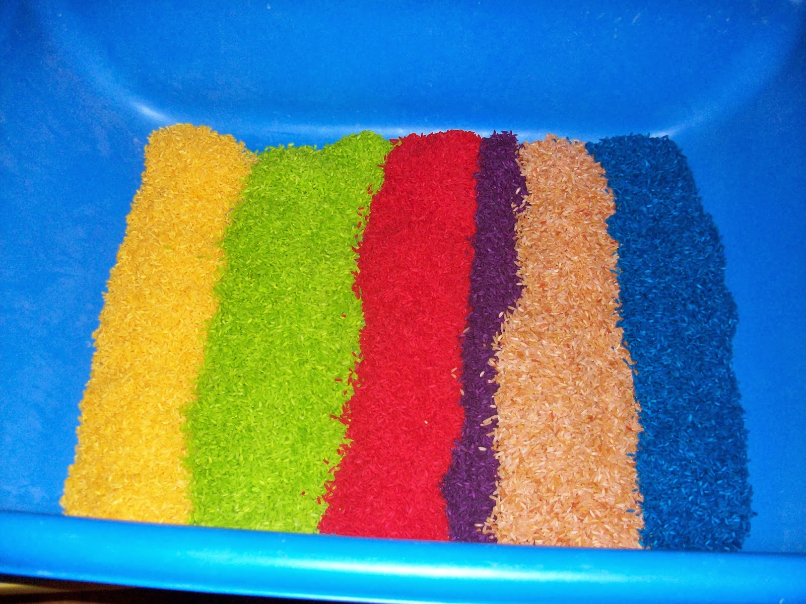 Safari's Rockin' Two Year Olds!: Colored Rice Sensory Table Activity