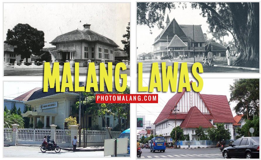 Foto lawas jaman dulu banget, masih hitam putih di seputar Malang