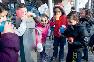 Children benefiting from the Amsterdam healthy food programme.