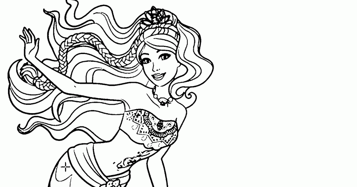 Dibujos de Barbie Una Aventura de Sirenas para Colorear
