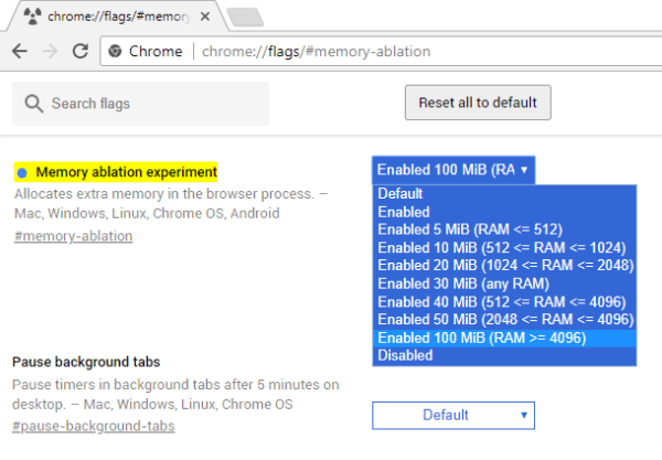 Chrome Flags - Speedup Browser Process