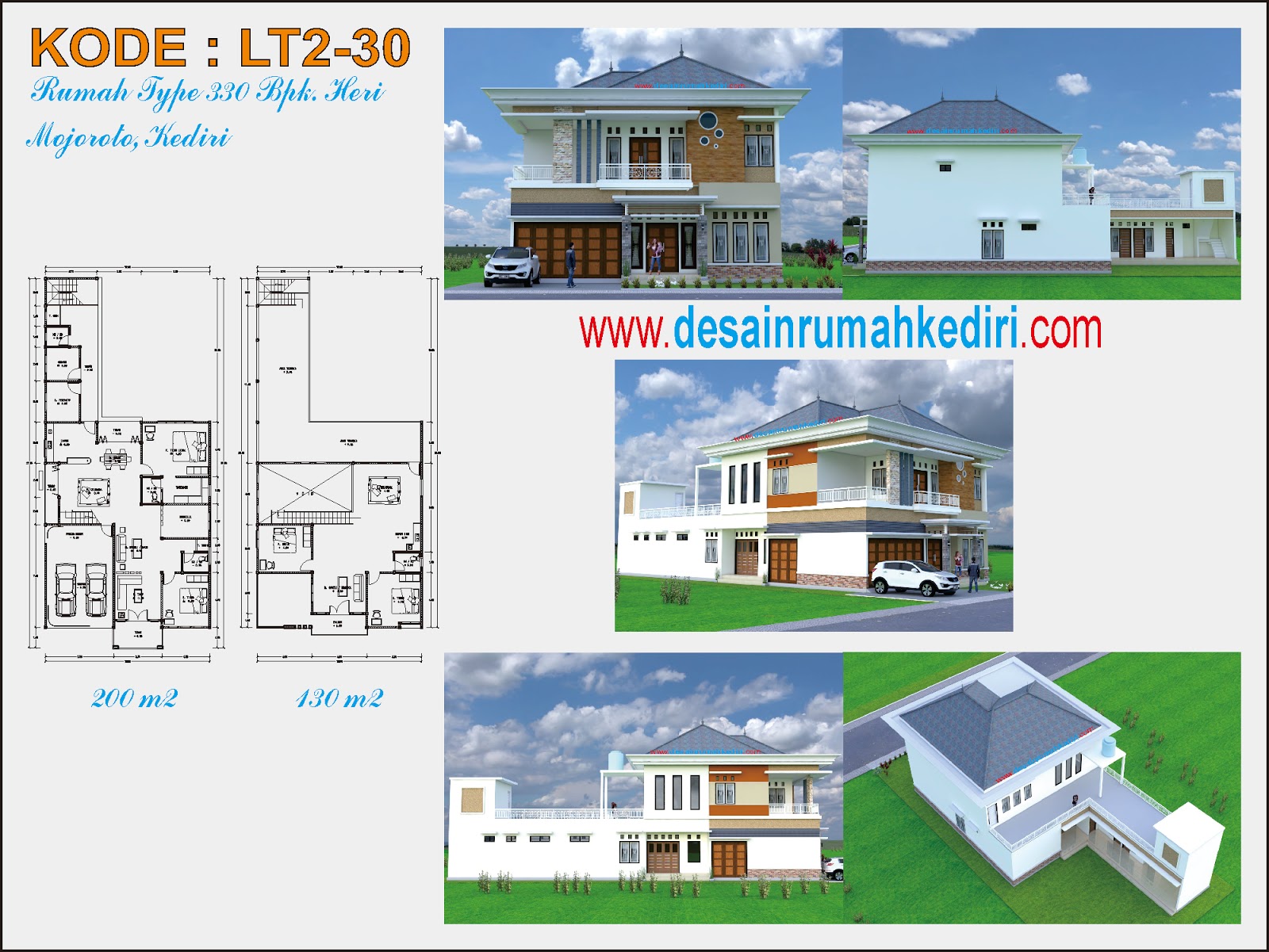 Lt2 30 Rumah Minimalis 2 Lantai Bpk Heri Di Kediri Jasa Desain