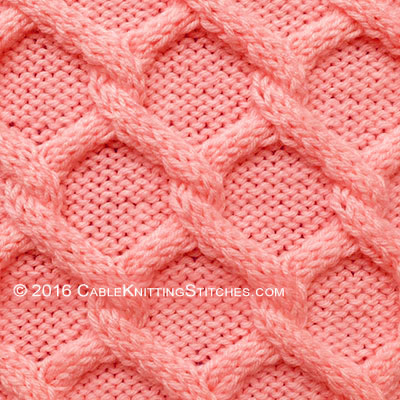 Cable Knitting Stitches » Diamonds Cable stitch