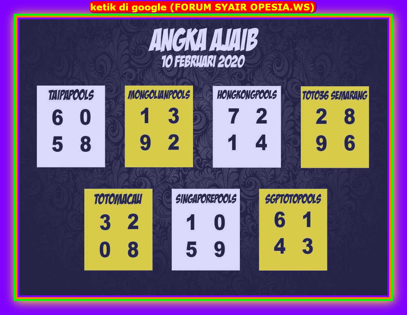 🐲 Opesia ws hk 10 februari 2022