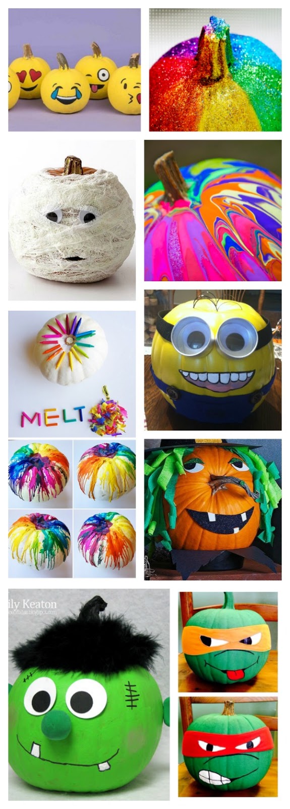 25+ no-carve pumpkin decorating ideas for kids. Tons of ideas I've never seen before!