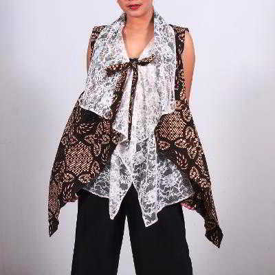 Contoh Model Rompi Batik Modern dan Modis Model Rompi Batik Wanita Modern