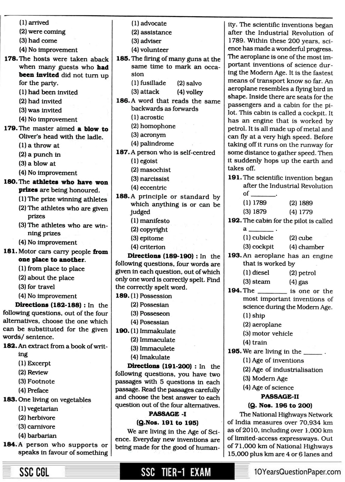 SSC 2014 solved CGL Question Paper SSC 2014 CGL Question Paper