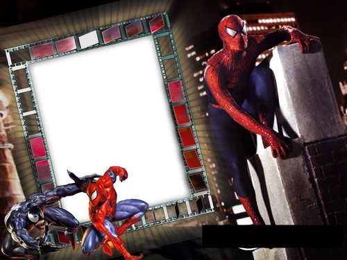 Recursos Photoshop Llanpac: Marco infantil de Spiderman para fotomontajes  (Psd)