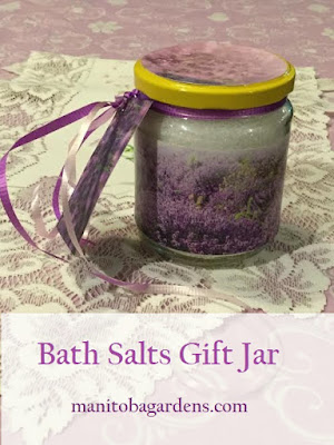 Christmas Gift Jars Lavender bath salts gift jar