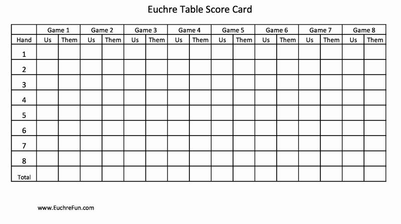 Printable Euchre Score Cards For 8 Players Printable Word Searches