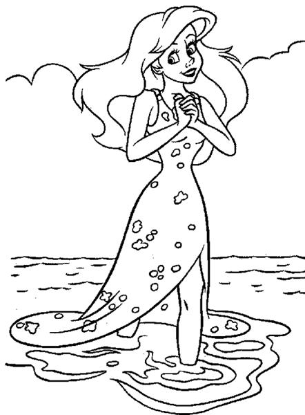 Coloring Mermaids Ariel A Mermaid Tale Coloring Pages Team colors
