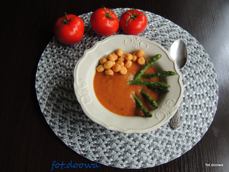 Zupa krem ziemniaczano - pomidorowy