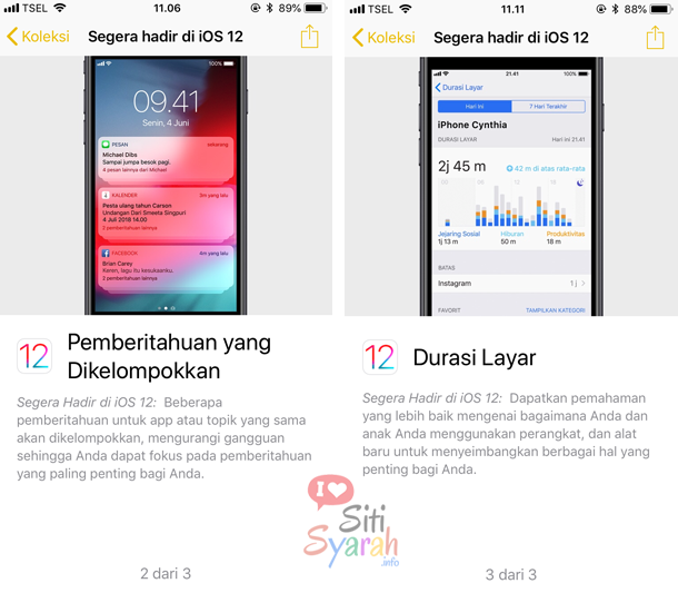 fitur terbaru di iOS12