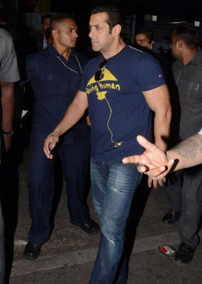 Salman Khan Spotted at Shamshabad Airport for Mental shooting