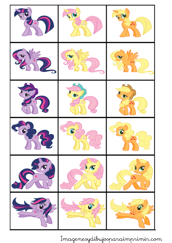 Pequeñas pegatinas de mi pequeño pony para imprimir Pequeñas pegatinas de mi pequeño pony para imprimir