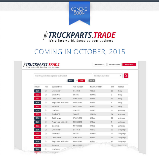 truckparts.trade coming in october, 2015