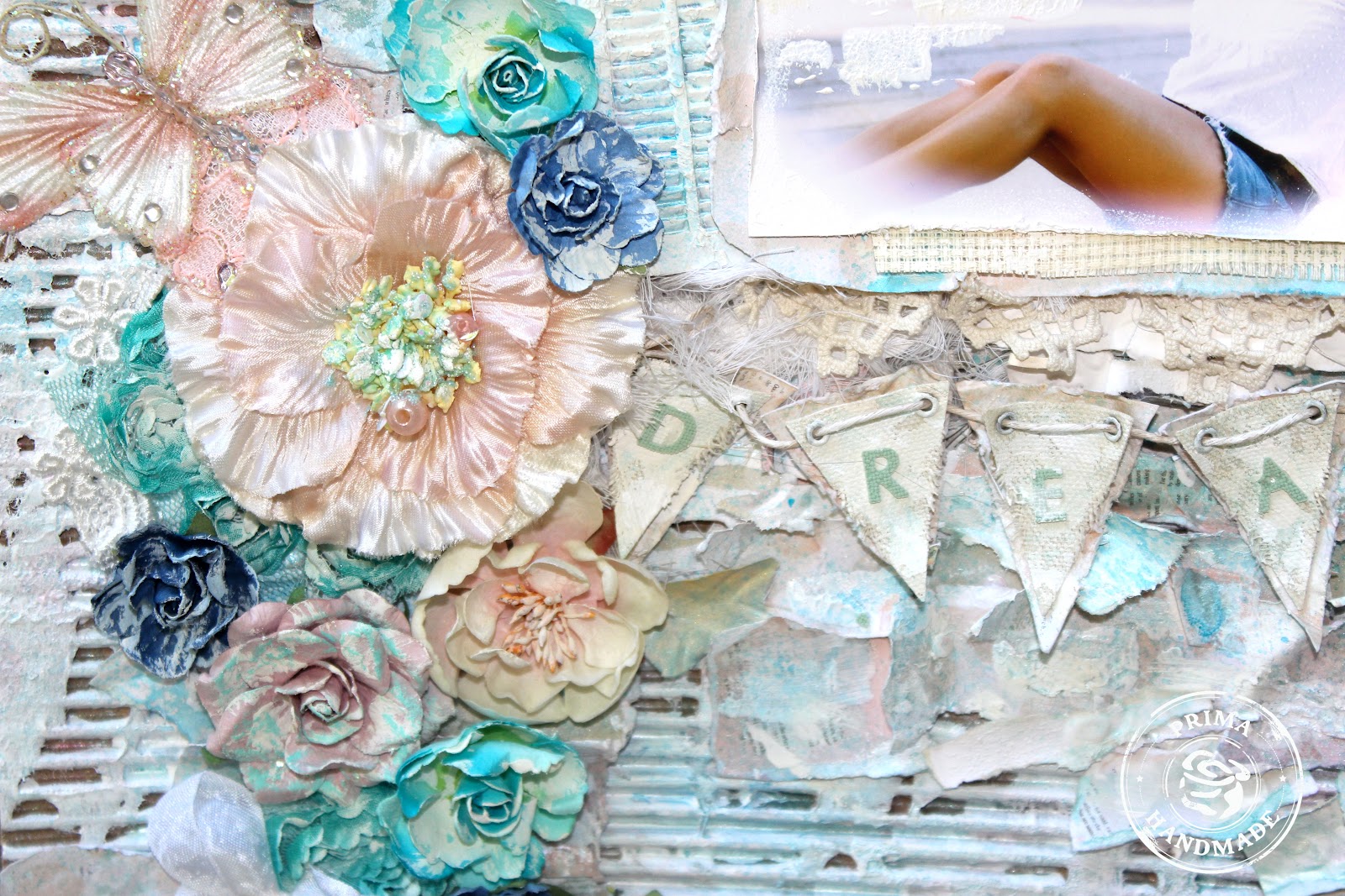 ShabbyChicJCouture : Shabby Chic Mixed Media Prima Layout
