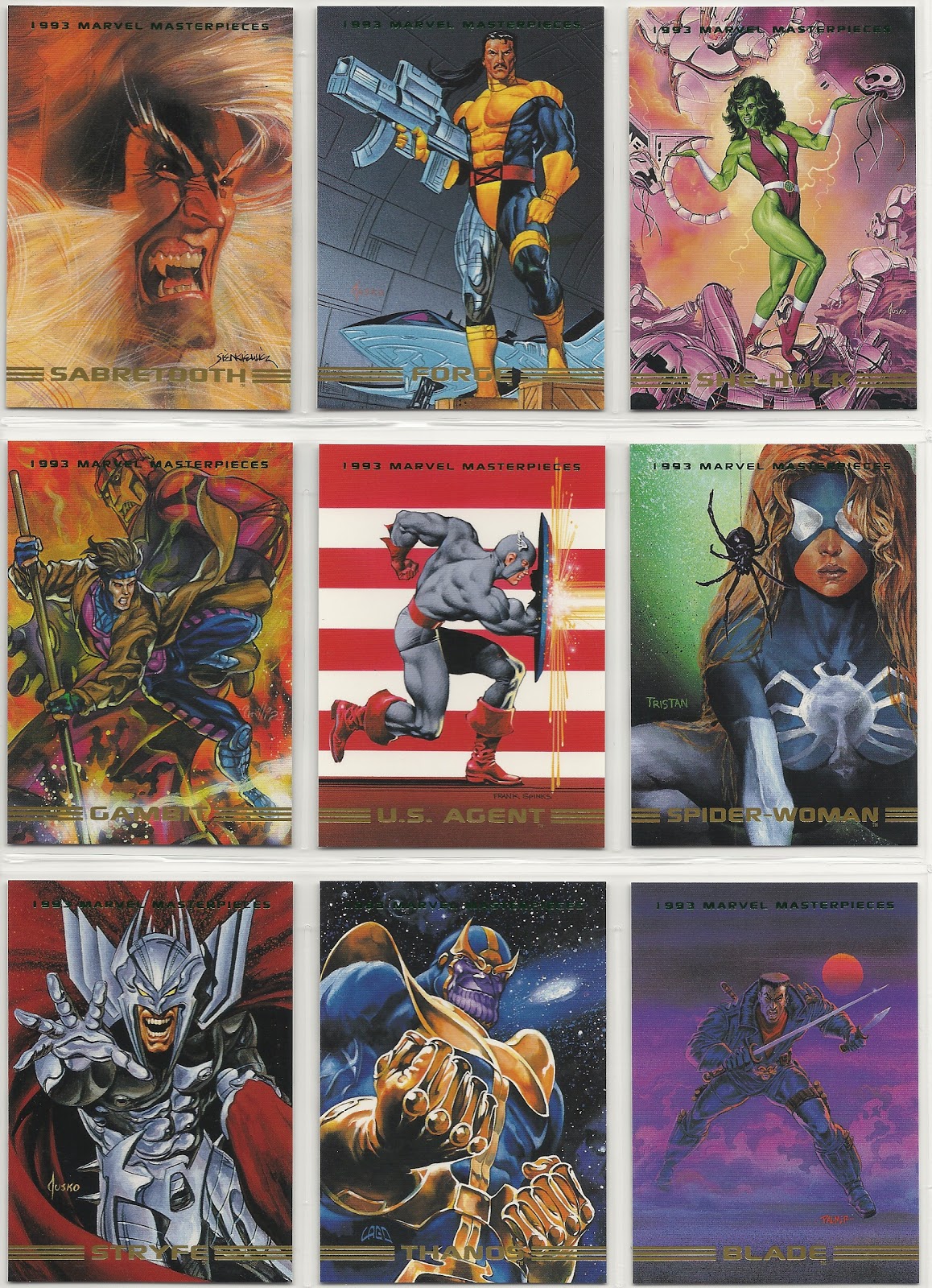 1993 MARVEL MASTERPIECES Cards 2836