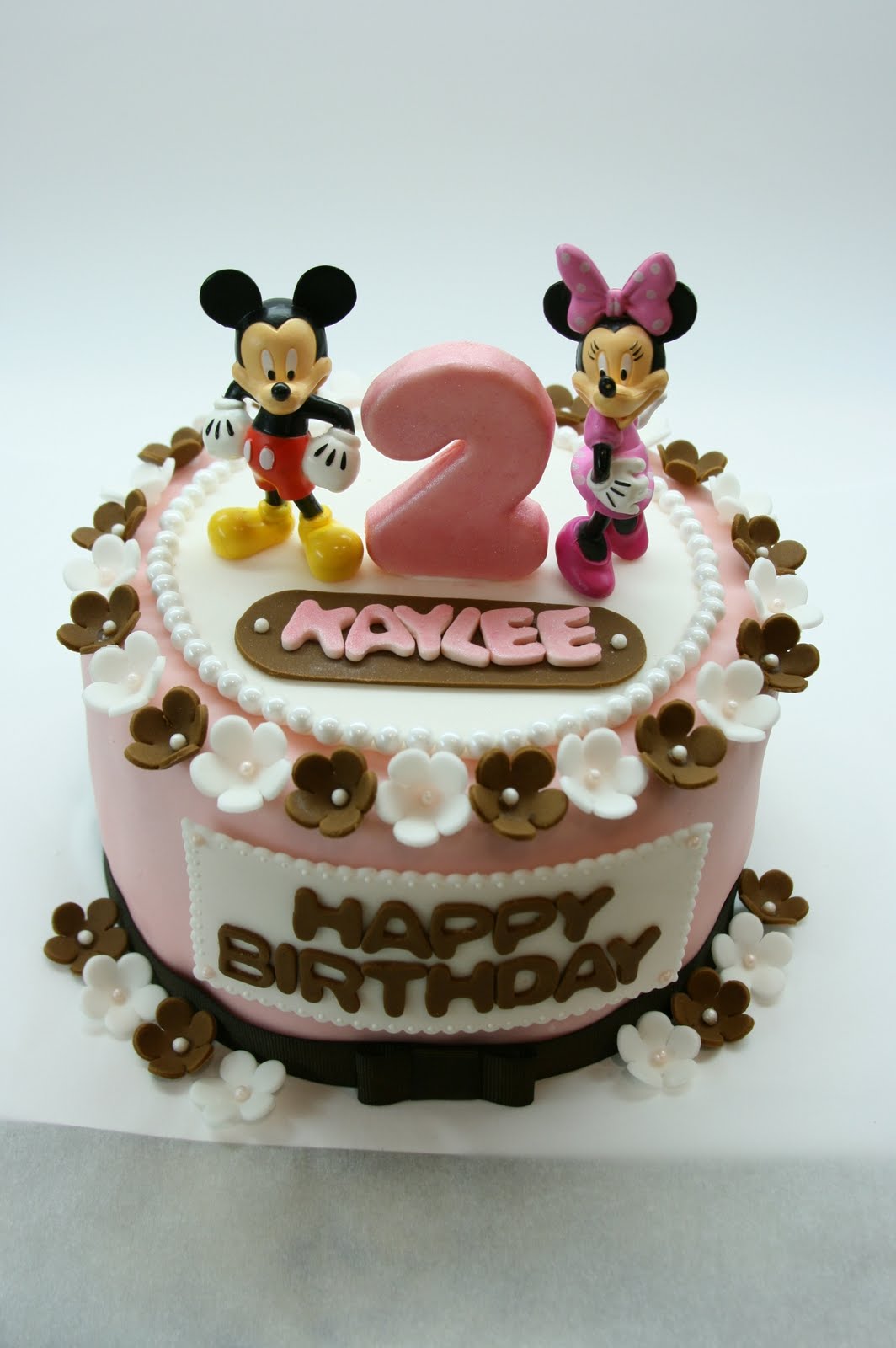 Beautiful Kitchen: Mickey and Minnie Mouse Pink Theme Cake