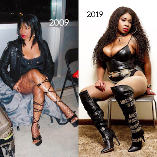 Nollywood  adult movie actress,shares epic #10YearChallenge photo