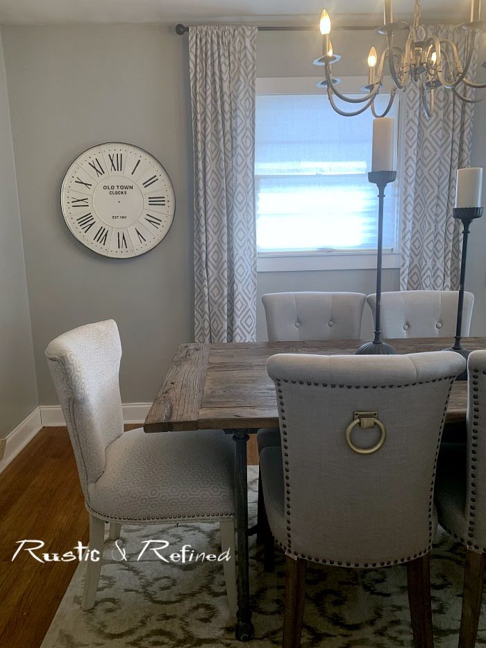 rustic dining room gets a new paint color in a quick and easy diy weekend project