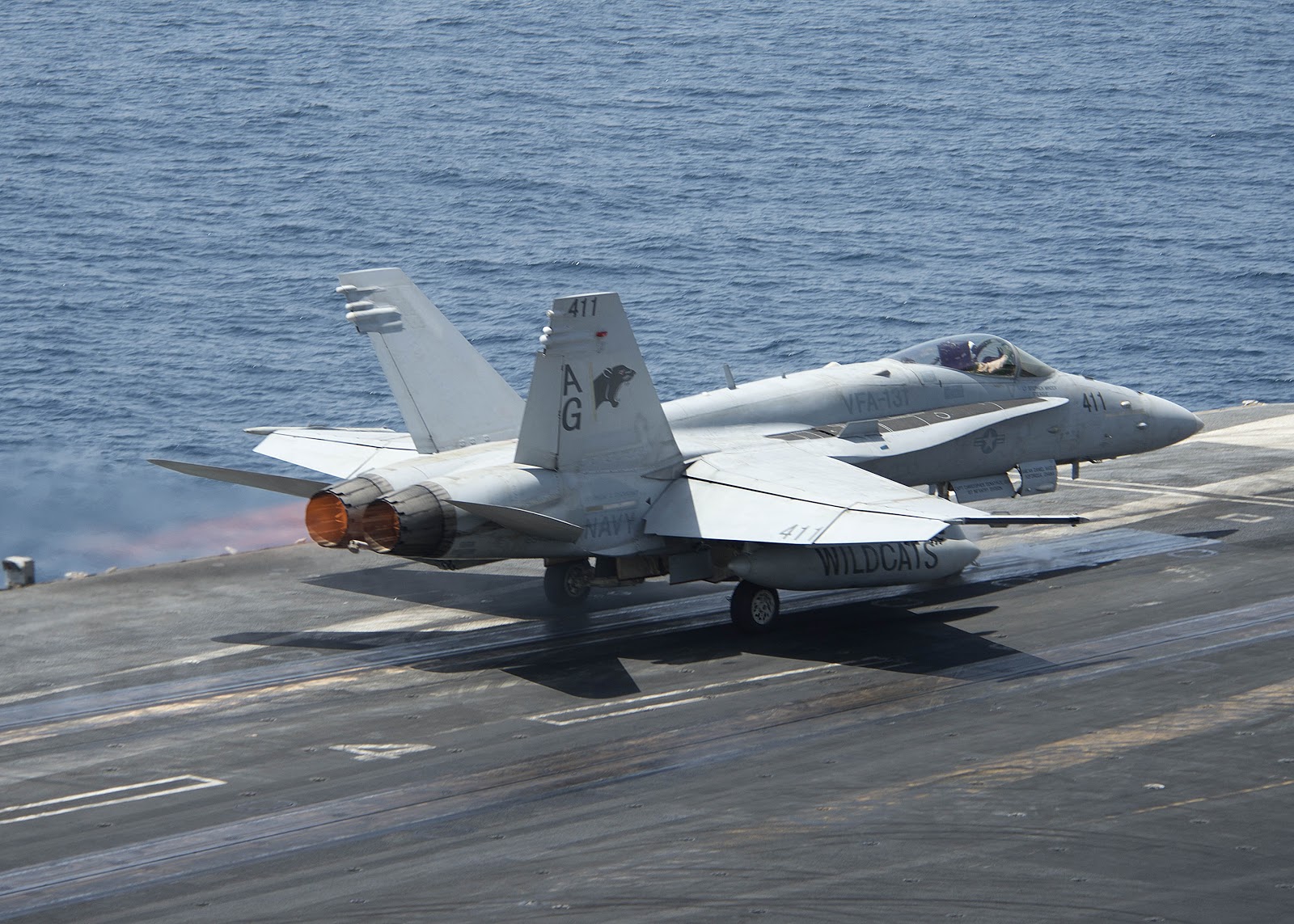 F/A-18 Fighter jets of the Carrier Air Wing 7 Aboard CVN 69 | Global