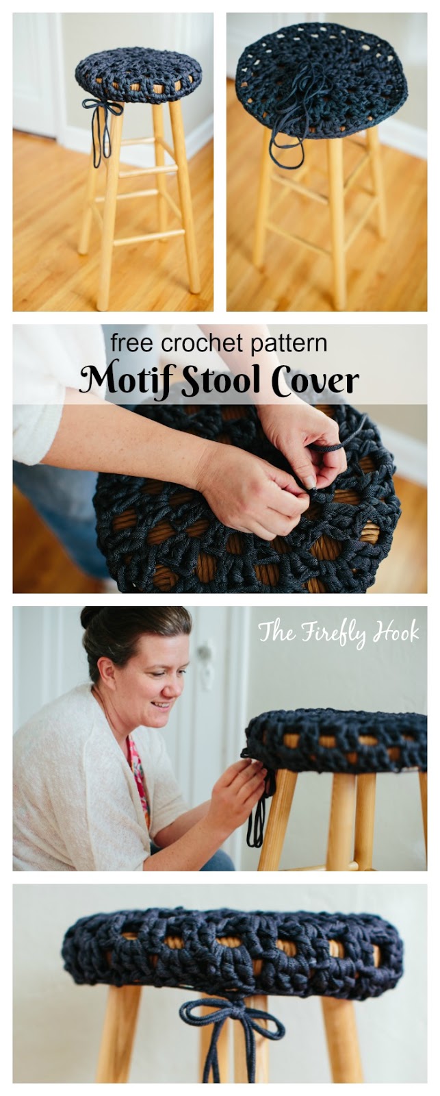 My Hobby Is Crochet Motif Stool Cover Free Crochet Pattern from Guest Contributor on My Hobby