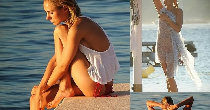 Retro Bikini: Kimberley Garner stands out in a “Red Bikini” as she enjoys a  reflectively moment in Greece