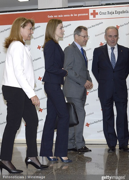 Queen Letizia Attends A Meeting With The Spanish Red Cross in Madrid