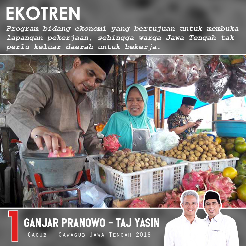 Ganjar Mengusung Program EkoTren Untuk Jateng