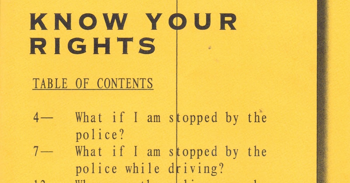 ASL ASL Readings Know Your Rights