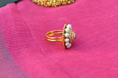 Pearl ring Indian Jewellery Perkymegs