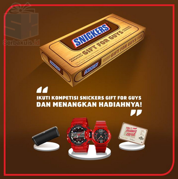 Kontes Snickers For Guys Berhadiah Jam G-Shock Couple