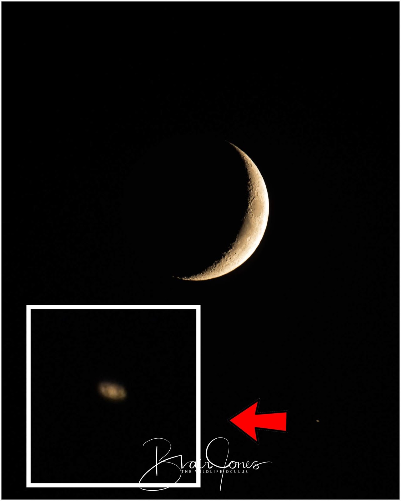 Moon and Saturn conjunction