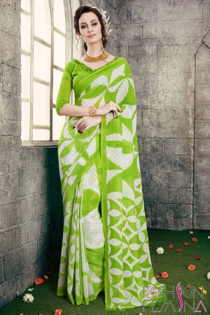 Green Casual Saree
