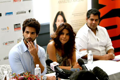 Priyanka Chopra and Shahid Kapoor at Press conference of Indian Film Festival Melbourne 2012