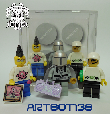 Legends of Vinyl Custom LEGO Mini Figure Set #1 featuring Sucklord, Buff Monster & Scott Tolleson by Artbot138