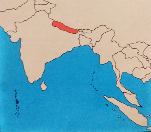 Gambar Peta letak negara nepal
