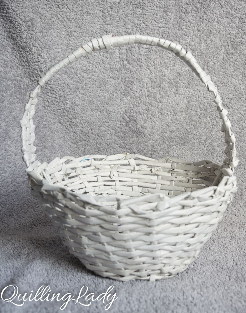 Quilling Lady Paper wicker Easter basket )
