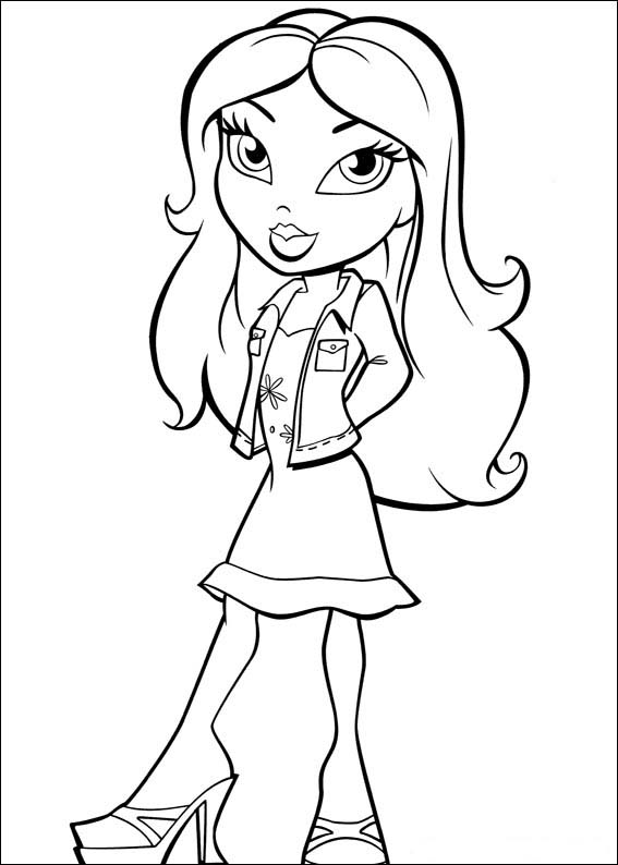 Free Printable Coloring Pages - Cool Coloring Pages: Bratz Coloring Pages
