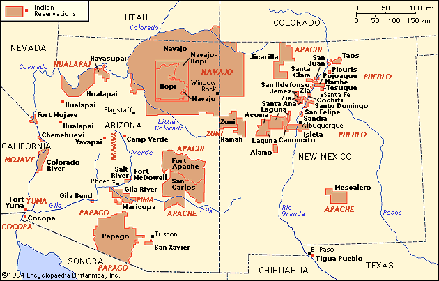 Native American Tribes In New Mexico Map - United States Map