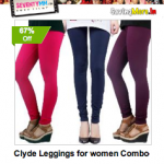 Clyde Women 3 Legging Combo for Rs.349